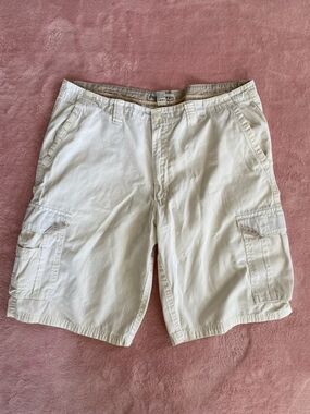 Paper Denim & Cloth Denim Cargo Shorts White Waist 40